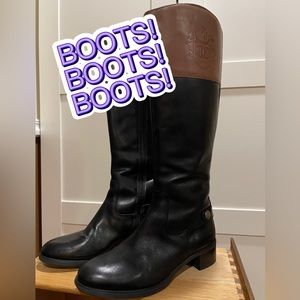 Etienne Aigner E-CHIP sz6.5
Black & Brown Heeled Tall Riding Boot Style